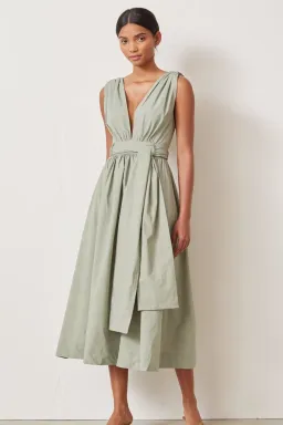 Bec & Bridge St Silvie Midi Dress Sage Size 10 for rent on The Volte - image 1