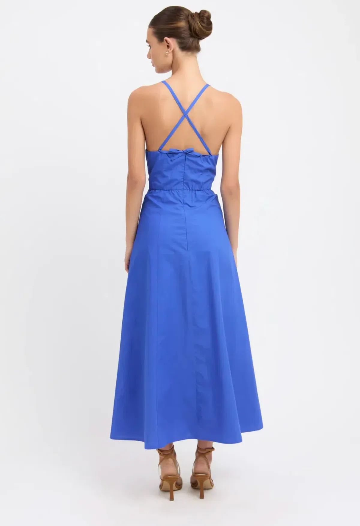 Kookai Poplin Halter Dress Blue Size 36 / Au 8 - Image 3