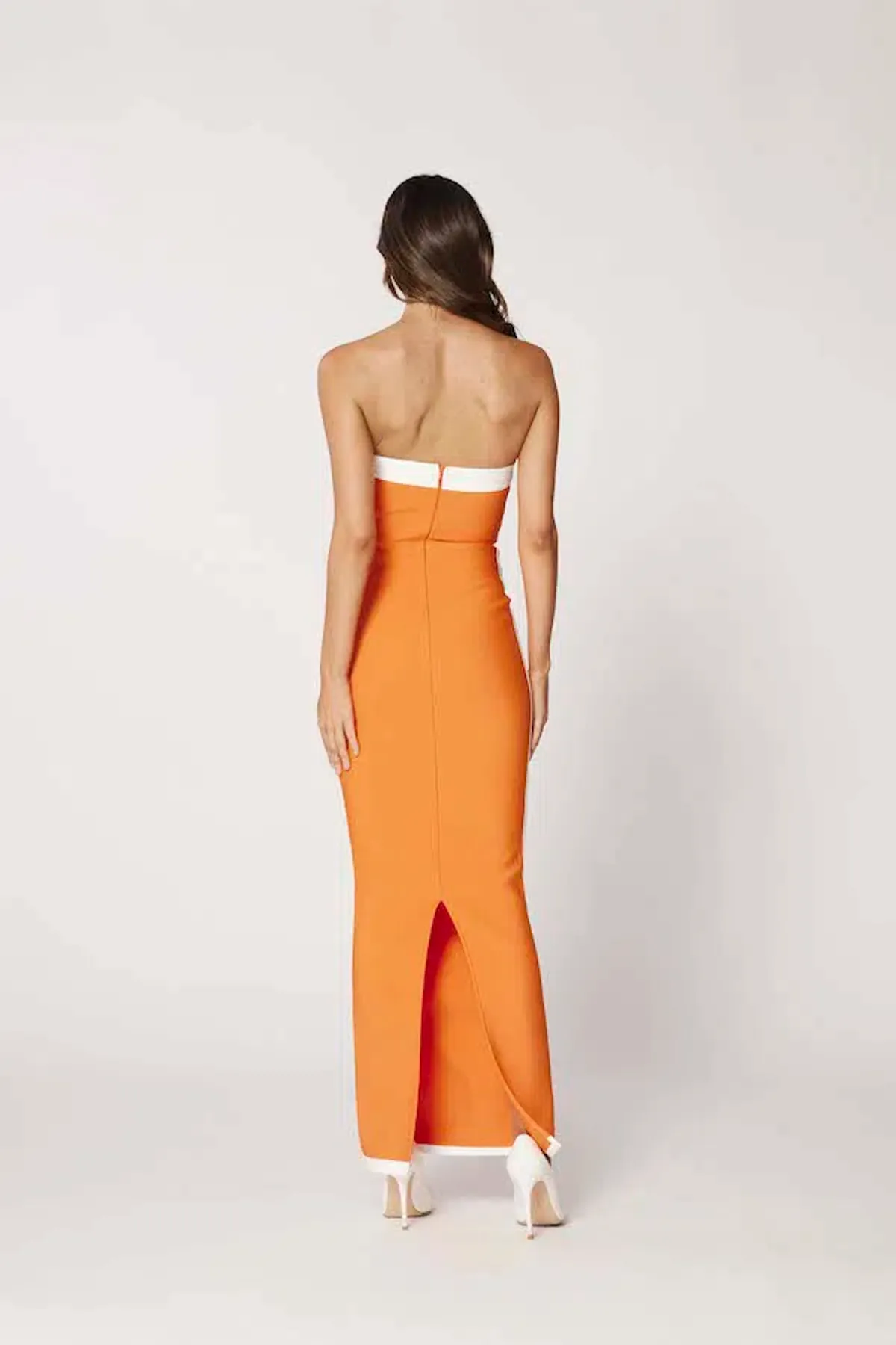 Bianca and Bridgett Ashley Midi Dress Orange Size 6 - Image 5