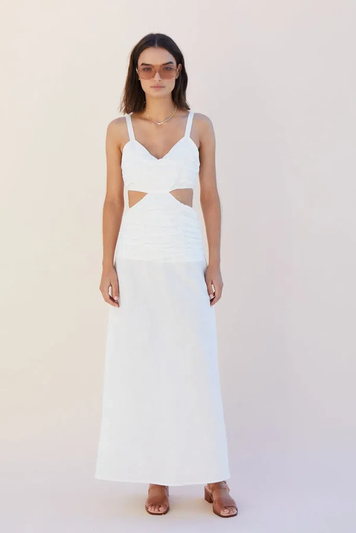 Suboo White Aster Cut Out Maxi Dress Size M/Au 10 - Image 1