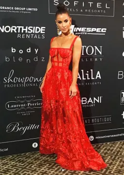 Nicola Finetti Marisol Dress Red Size 6 for rent on The Volte - image 4