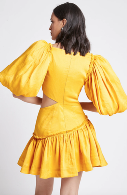 Aje Chateau Mini Dress Yellow Size 6 for rent on The Volte - image 5
