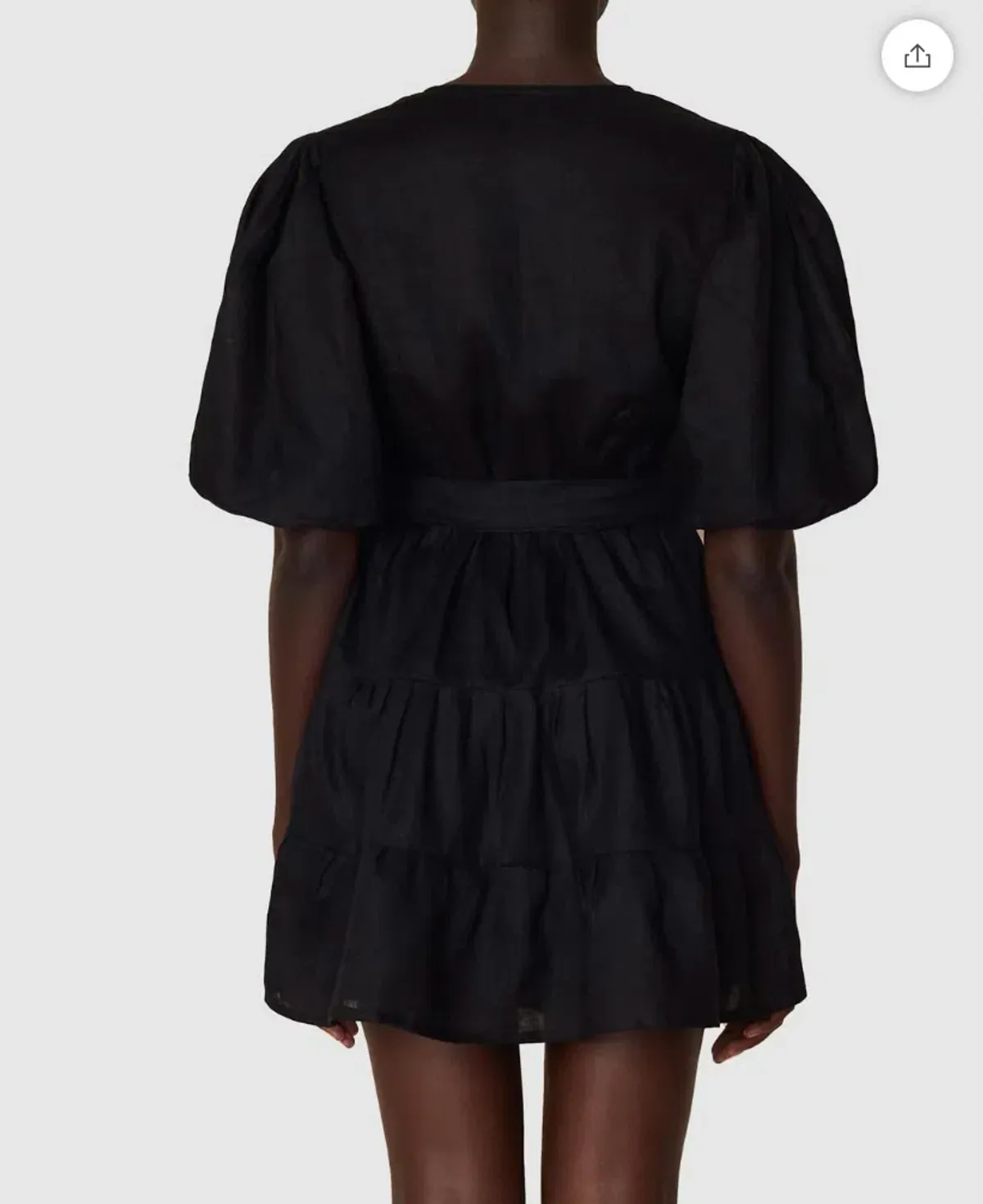Faithfull the Brand Rooney Wrap Mini Dress Black Size 8 - Image 3