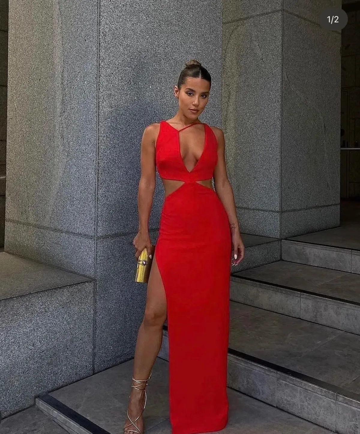 Effie Kats The Eniko Gown Red Size 6  - Image 2