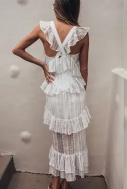 Alice McCall Melody Midi Dress White Size 8 for rent on The Volte - image 4