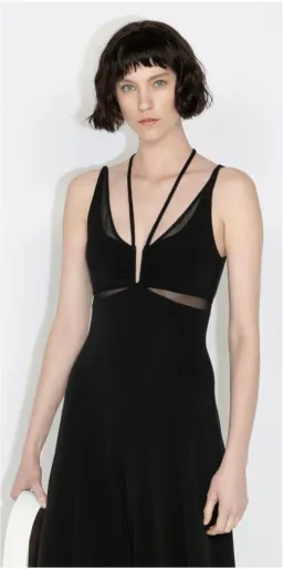 Cue Jersey Panelled Jumpsuit Black Size 8 for rent on The Volte - image 2
