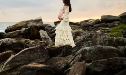 The Boho Shed Ruffled Top and  Skirt Set Ivory One Size for rent on The Volte - image 2