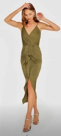 SHEIKE - Olive green cocktail dress - size 10 for rent on The Volte - image 1