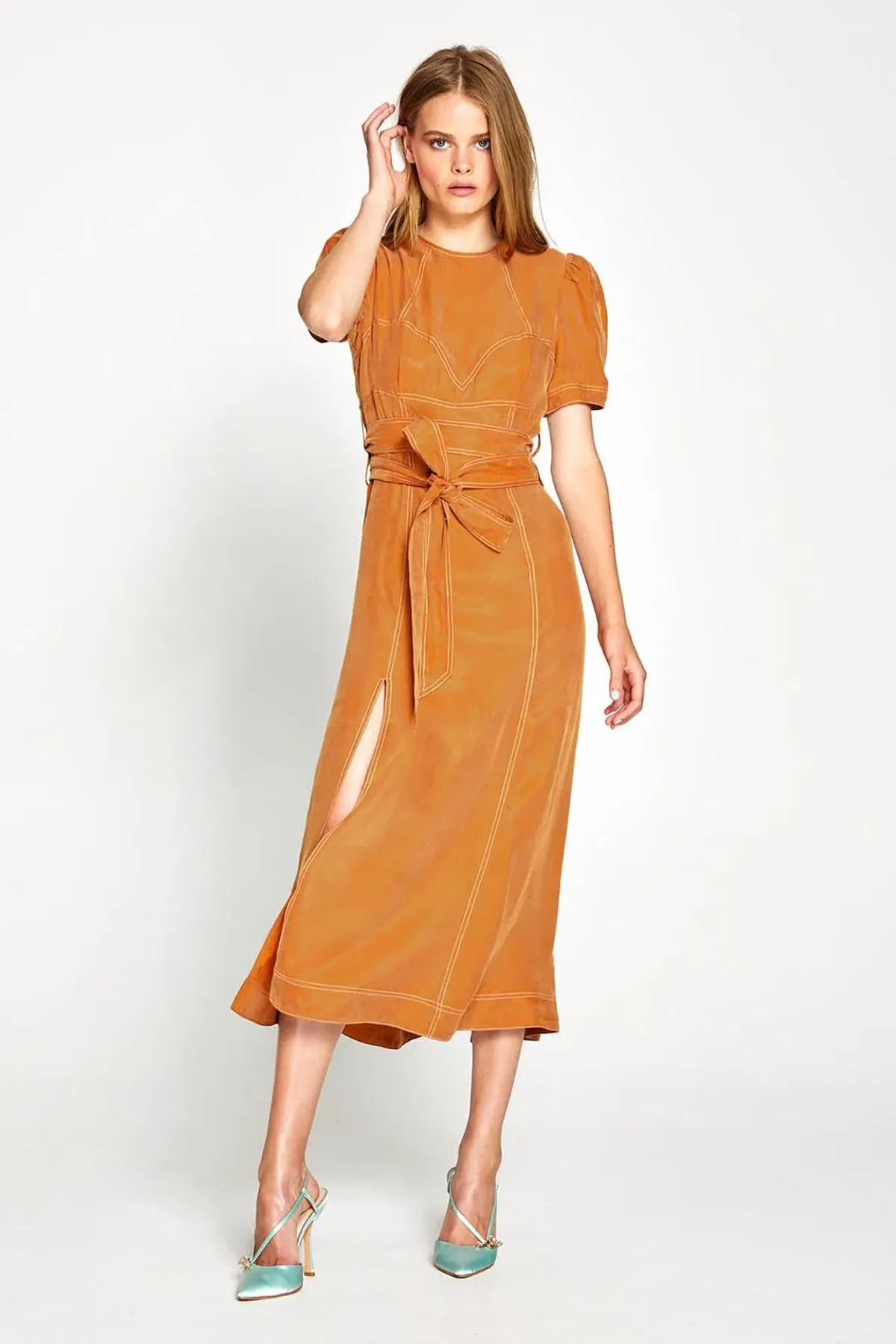 Alice McCall Eyes on You Midi Dress Brown Size 8 - Image 2