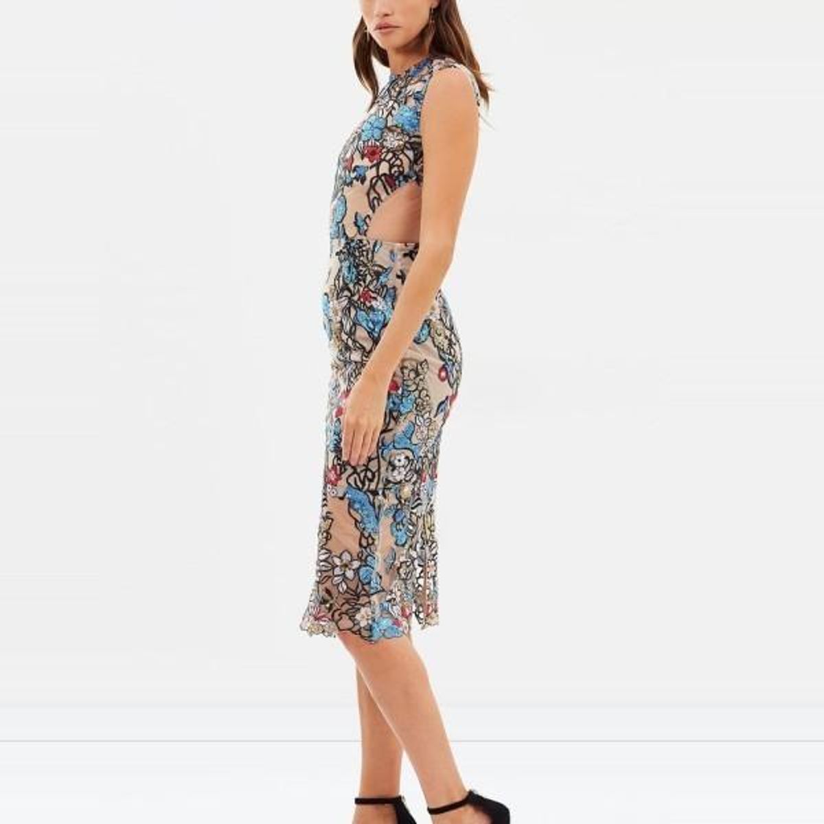 BRONX & BANCO BIRDS OF PARADISE MIDI DRESS size 10 - Image 3