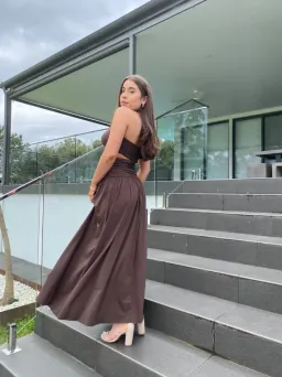 Bec & Bridge Joelene Top and Skirt Set Cognac Size 8  for rent on The Volte - image 9