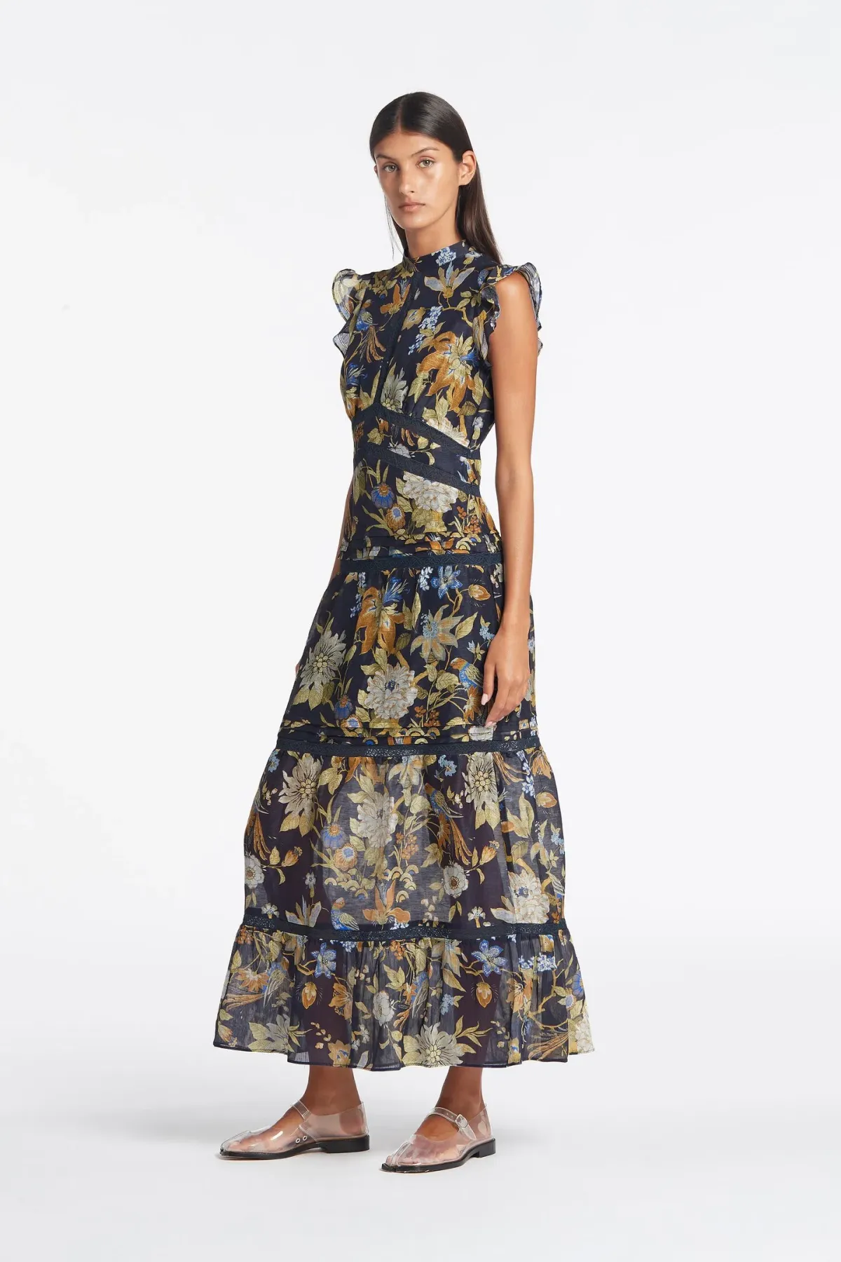 Sir the Label Lilian Tiered Gown Floral Size 0 / Au 6 - Image 1