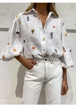 Alemais Under The Sea Shirt Print Size 10 for rent on The Volte - image 4