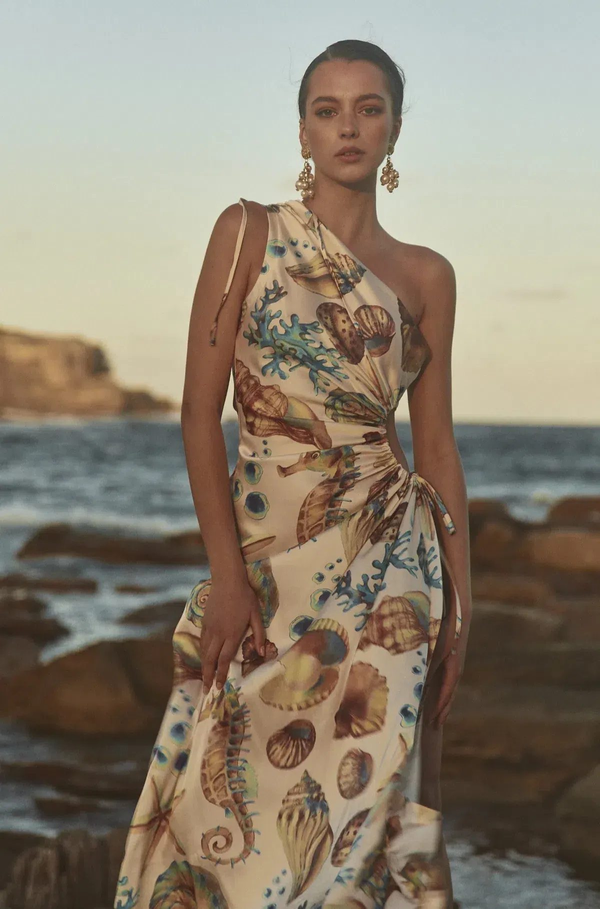 Sonya Moda Nour Seashell Maxi Dress Print Size 8 - Image 2