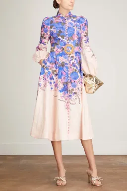 Zimmermann High Tide Buttoned Midi Dress Floral Size 2 / Au 12 for rent on The Volte - image 4