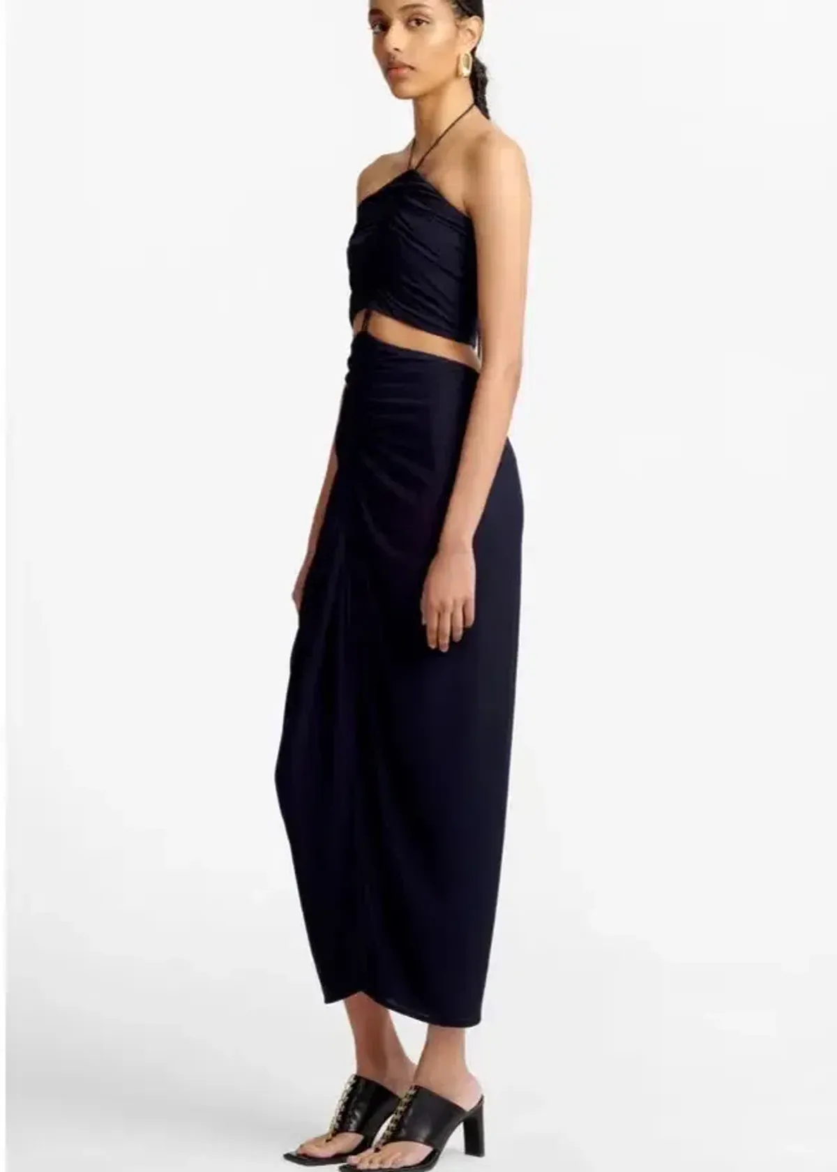 Dion Lee Gathered Dress Black Size 8 - Image 2