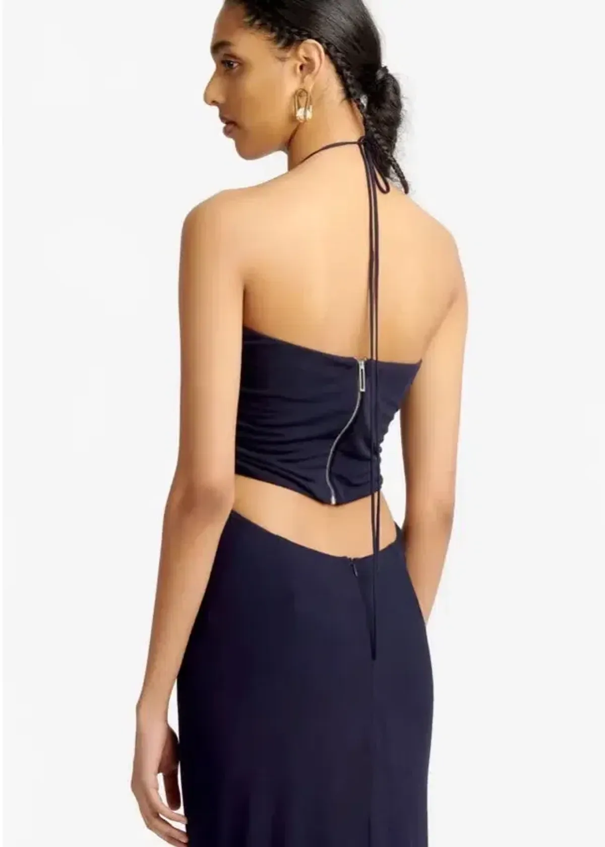 Dion Lee Gathered Dress Black Size 8 - Image 4
