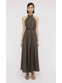 Scanlan Theodore Cotton Strapping Dress Jungle Green Size AU 8 for rent on The Volte - image 1