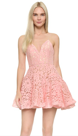 Alex Perry Leisa Lace Flip Mini Dress Candy Pink Size 10 for rent on The Volte - image 2