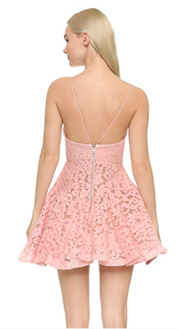 Alex Perry Leisa Lace Flip Mini Dress Candy Pink Size 10 for rent on The Volte - image 4