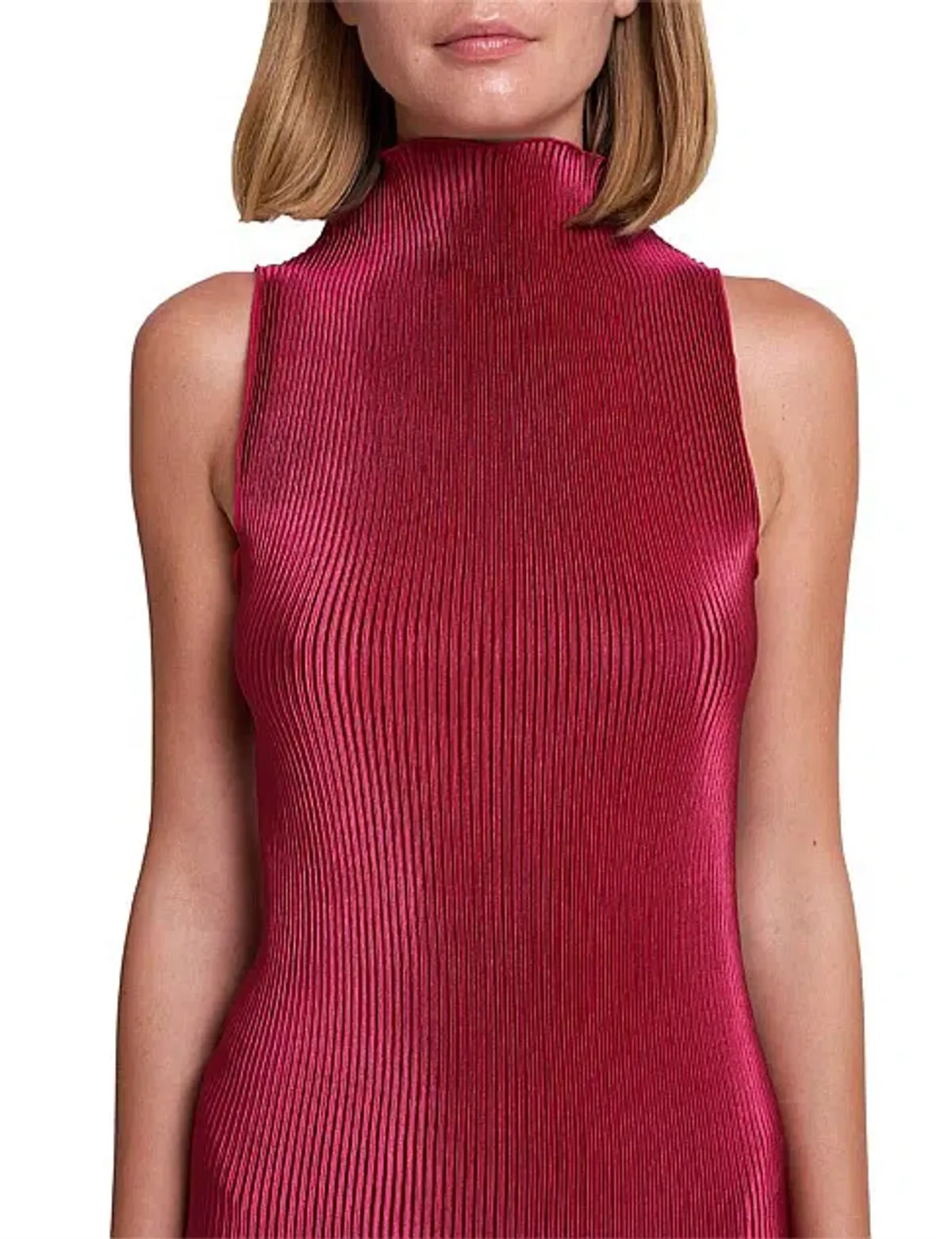 L'Idee Soiree Moss Gown in Ruby Size 10 - Image 2