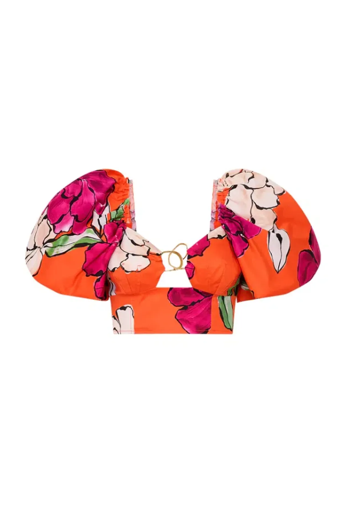 Aje Marcel Puff Sleeve Bodice and Lewis Skirt Set Vivid Camellia Size 12 - Image 3