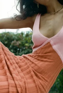 Andean Collective Tamika Dress Coral Block Size XS / AU 6 for rent on The Volte - image 3