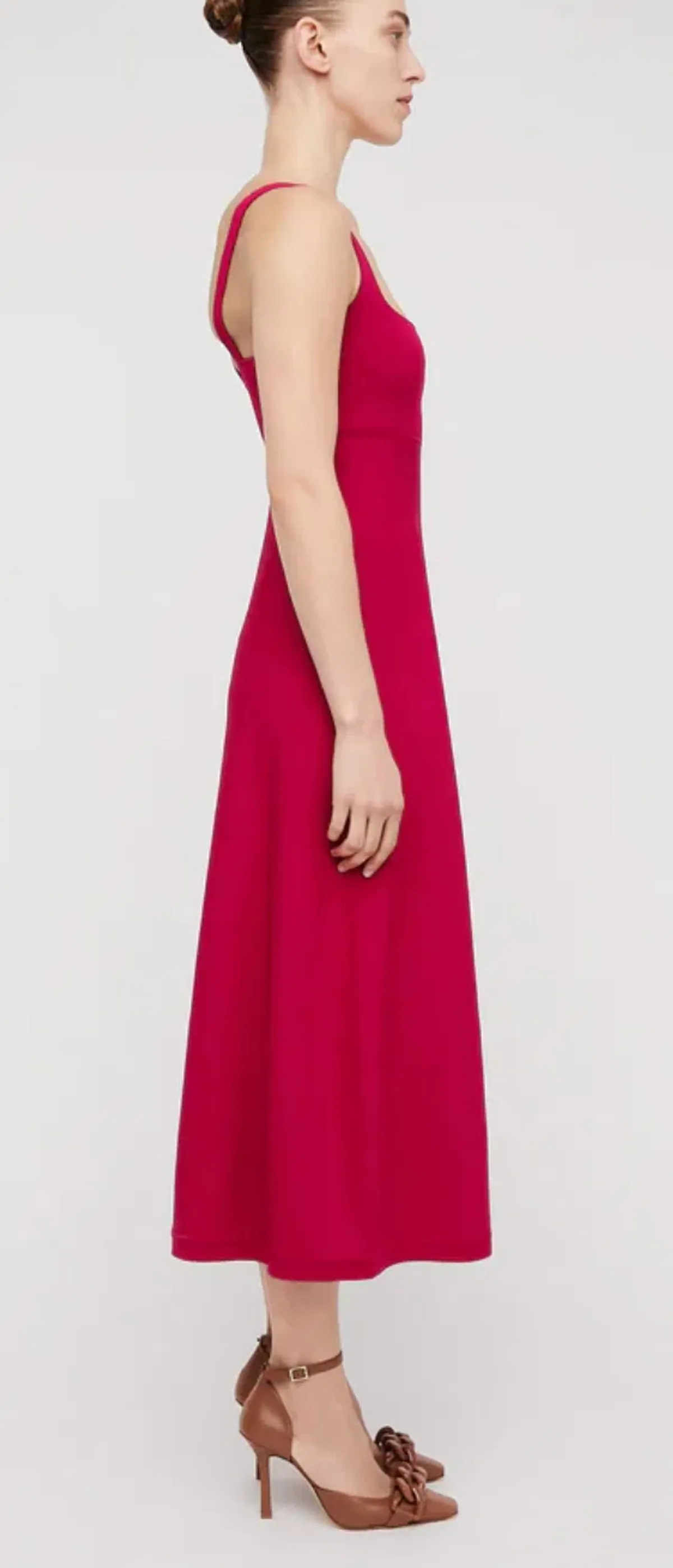 Scanlan Theodore Crepe Knit Square Neck Dress in Raspberry Size S / Au 8 - Image 2