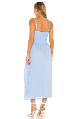Faithfull the Brand Nolie Midi Dress Sky Blue Size 10 for rent on The Volte - image 2