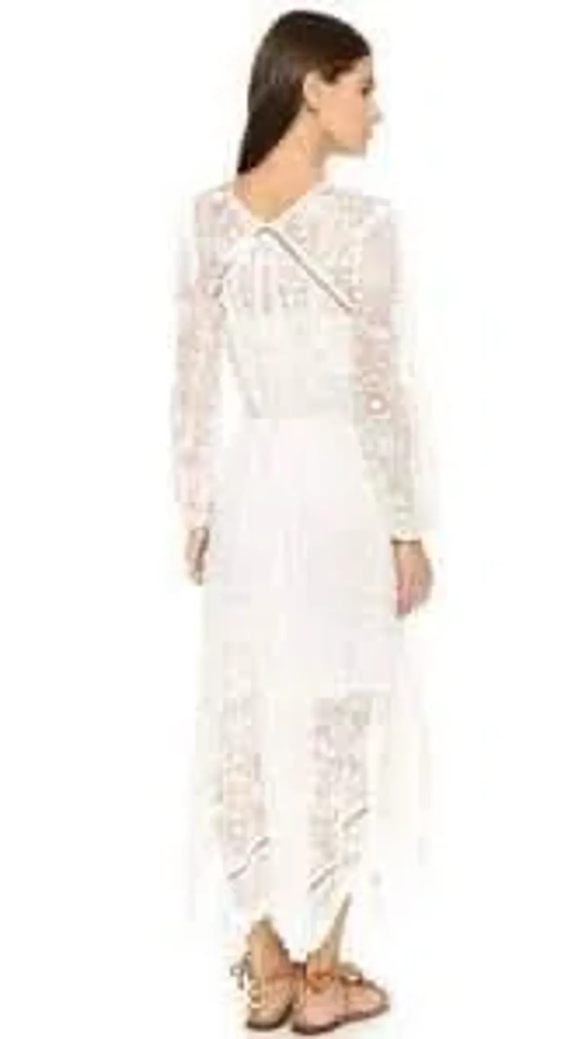 Zimmermann Roza Silk Veil Gathered Dress White With Slip Size 3/AU 14 - Image 4