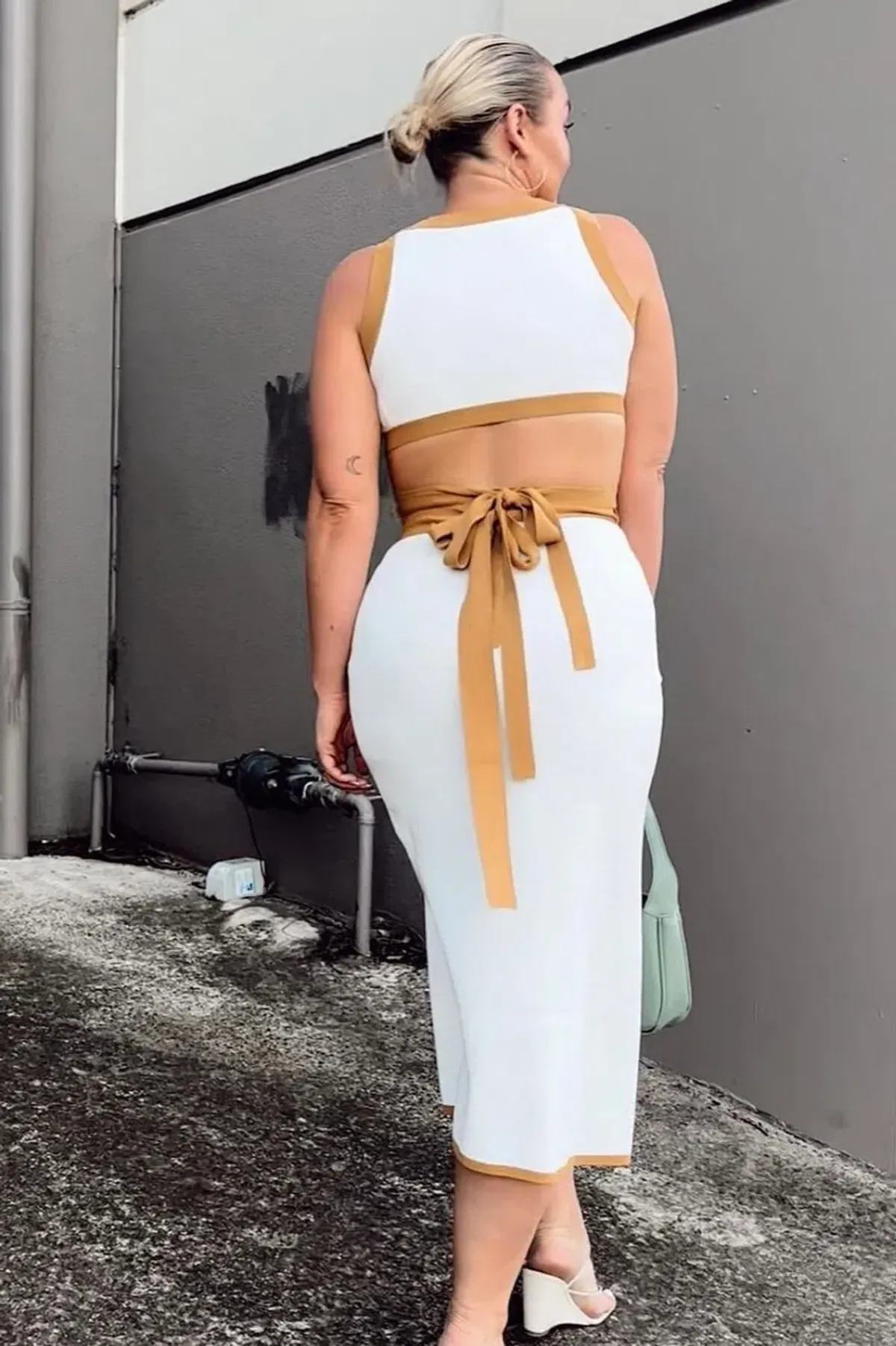 Significant Other Anna Skirt & Top Set Cream with Almond Bind Size 10 - Image 5