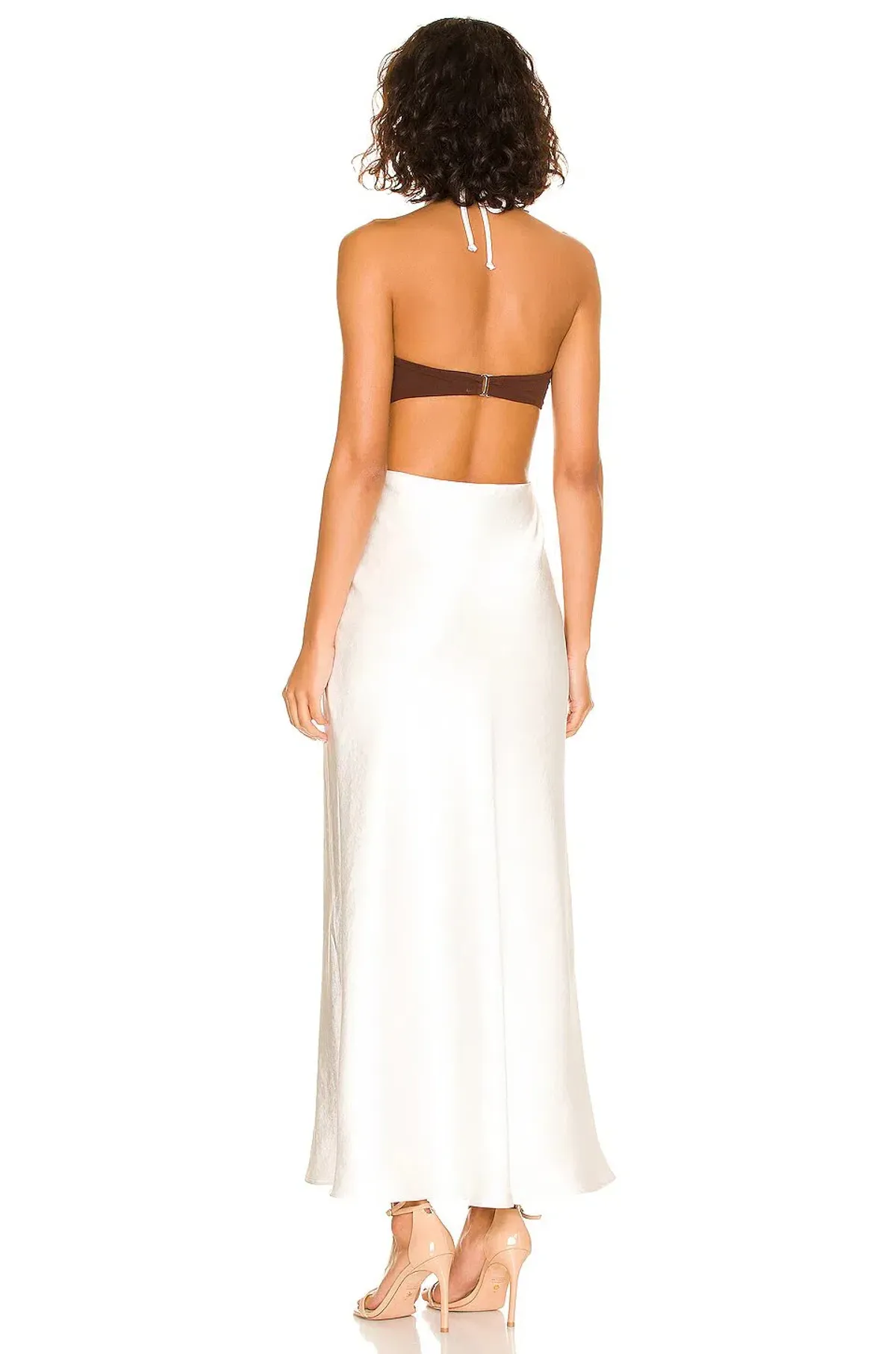 Bec & Bridge Nadia Cut Out Dress Chocolate/Ivory Size 6  - Image 2