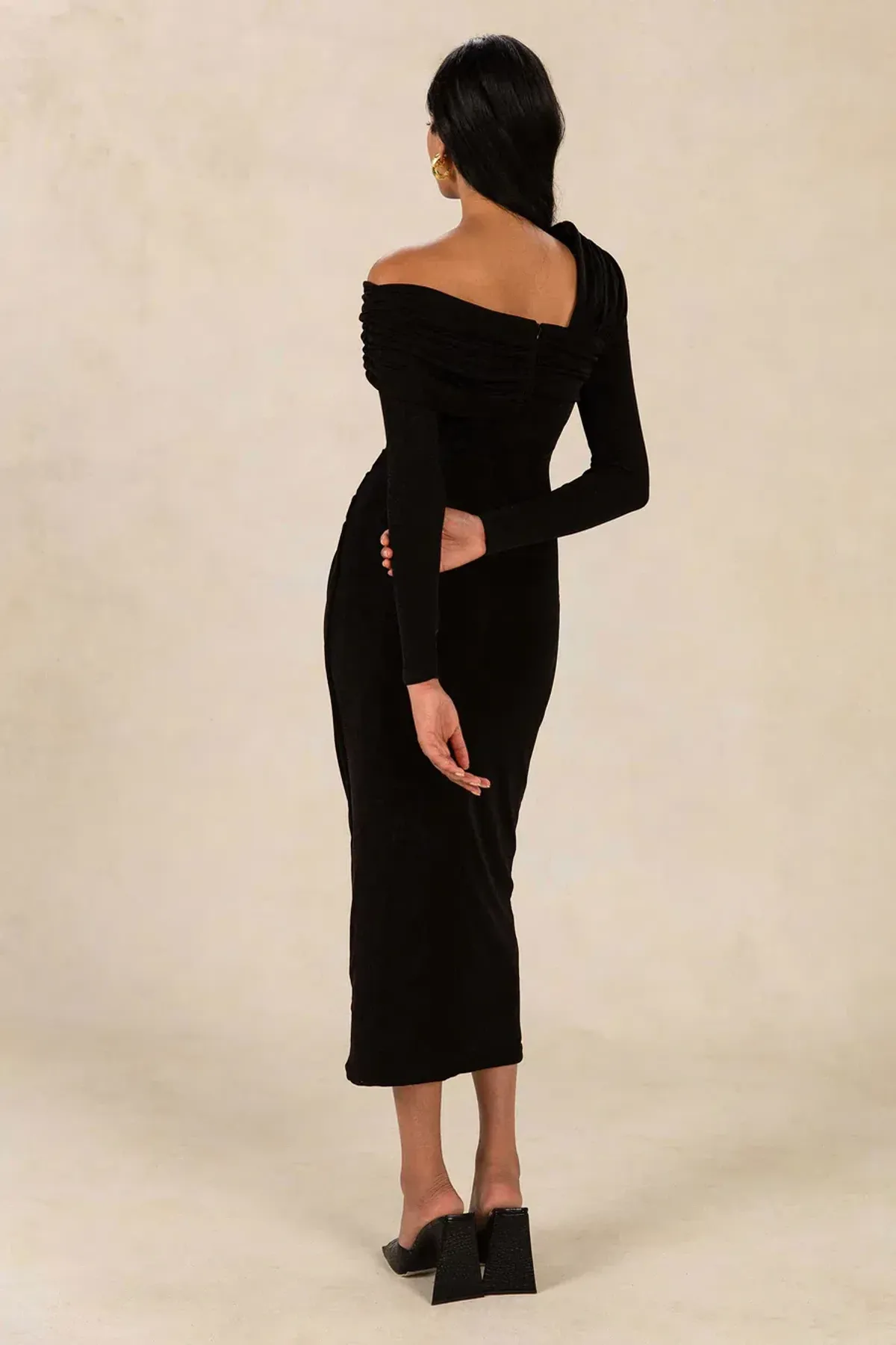 Misha Elenor Slinky Jersey Dress Black Size 10 - Image 3
