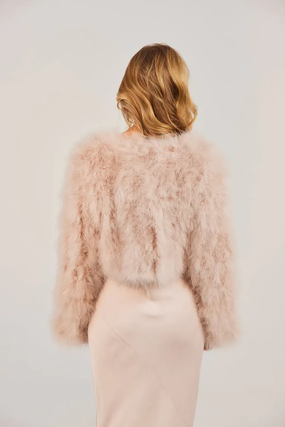 Bubish Luxe Manhattan Crop Jacket Blush Size S/Au 8 - Image 2