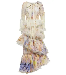 Zimmerman Rhythmic Asymmetric Organza Midi Dress Floral Size 1/Au 10 for rent on The Volte - image 4