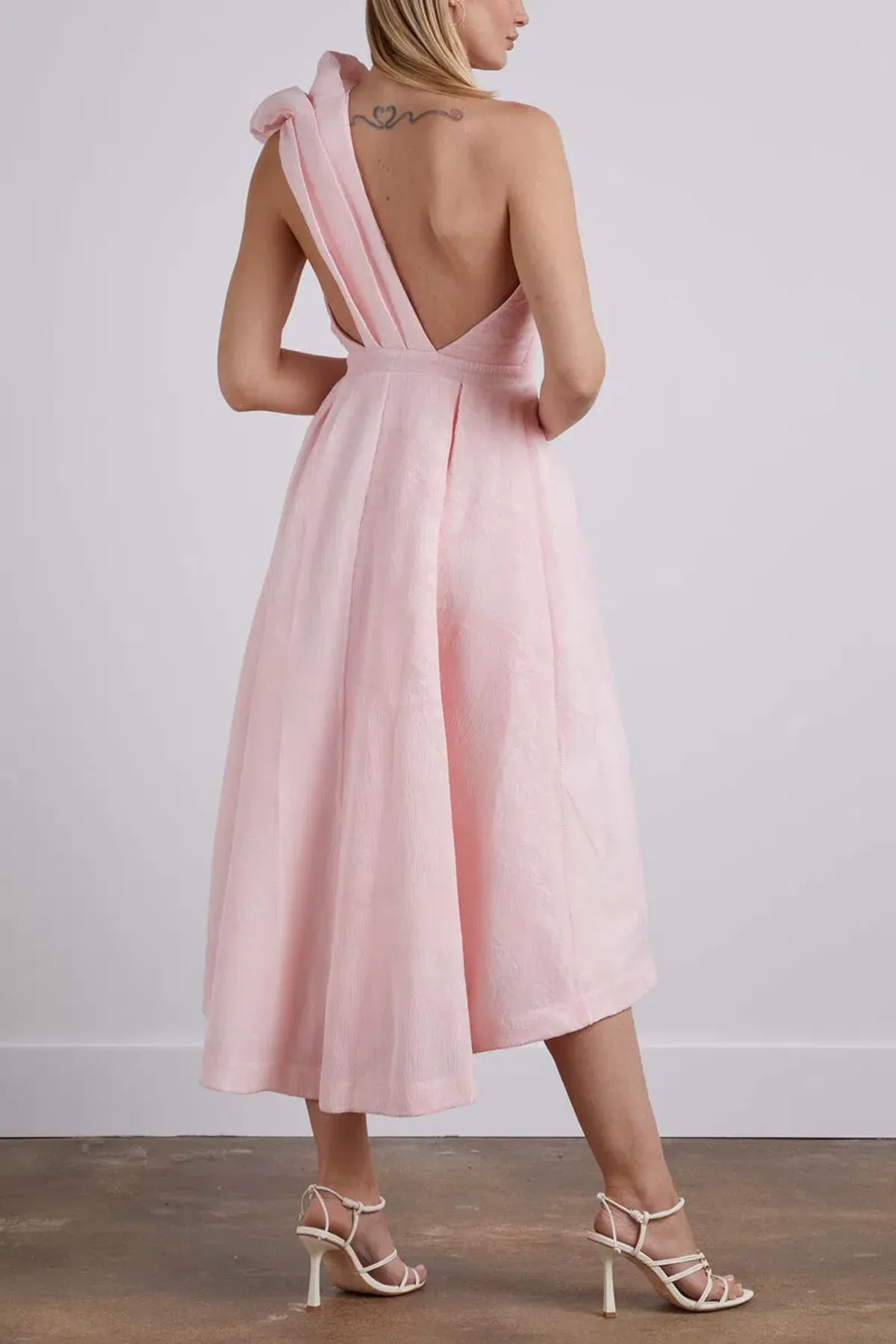 Rachel Gilbert Angus Midi Dress Pink Size AU 6 - Image 2