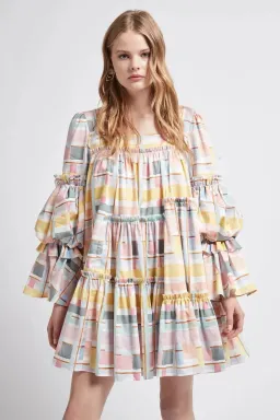 Aje L'Esprit Mini Dress Print Size 6 for rent on The Volte - image 1