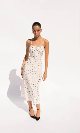 Realisation Par The Alba White Strawberry Midi Dress Size S/AU 8 for rent on The Volte - image 1