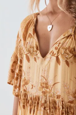Spell & The Gypsy Coco Lei Mumu Dress Caramel Size S for rent on The Volte - image 3