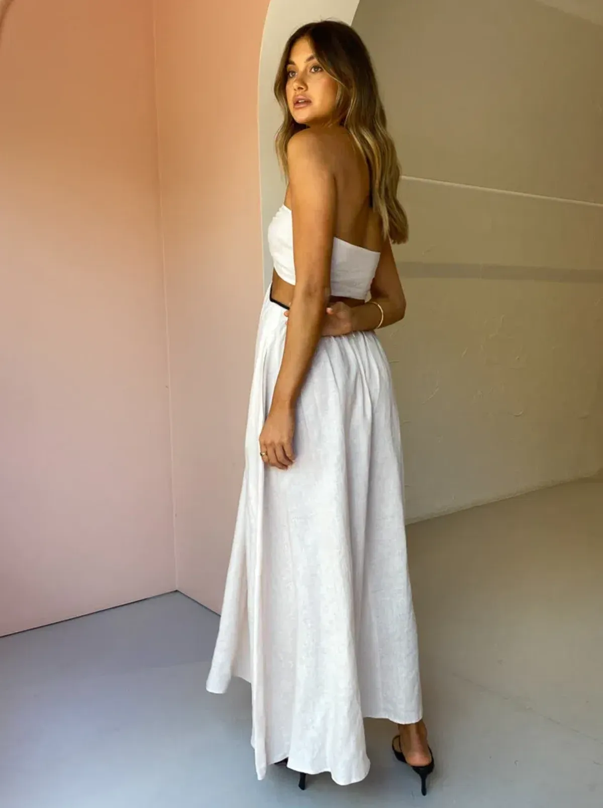 Bec & Bridge Noelle Cut Out Maxi Dress in Natural Size 8 / S - Image 3