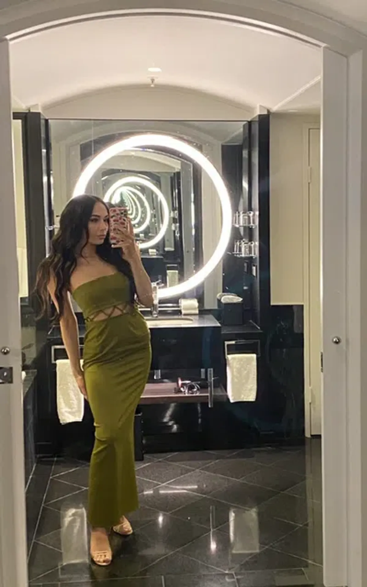 Christopher Esber Strapless Infinity Looptie Dress Green Size 6 - Image 1