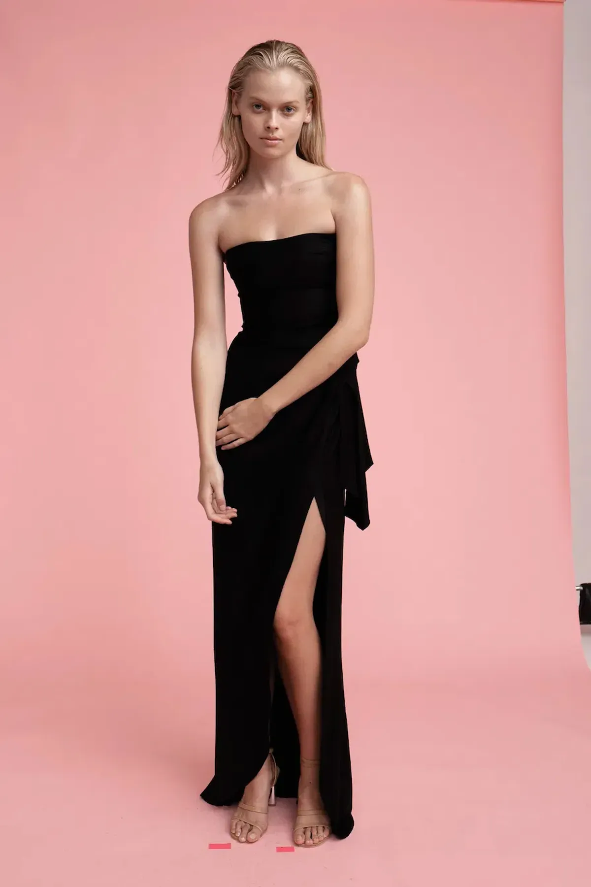 Manning Cartell Asymmetrical Games Strapless Gown Black Size 6 - Image 5
