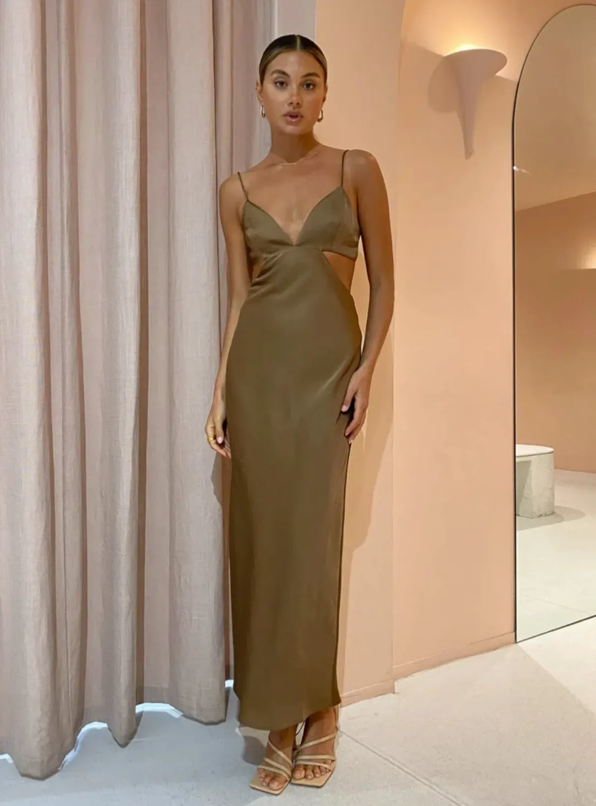 Significant Other Jacy Dress Dark Gold Size 10 - Image 1