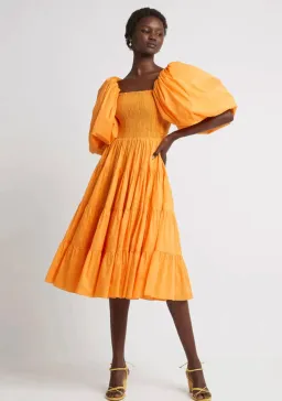 AJE Cherished Midi Dress Marigold Size 6 for rent on The Volte - image 1