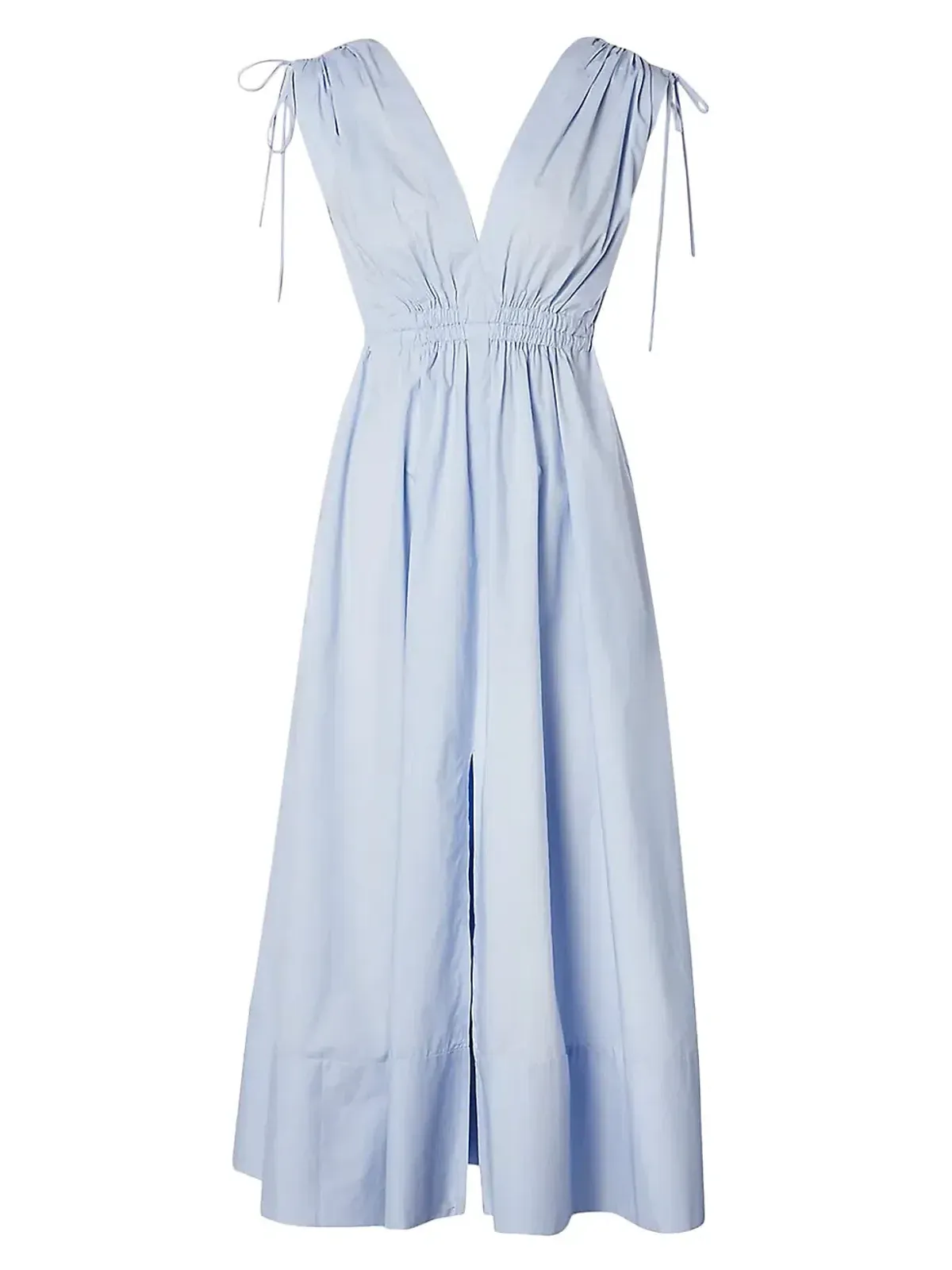 Scanlan Theodore Parachute Cotton Drawstring Midi Dress Blue Size 6 - Image 4