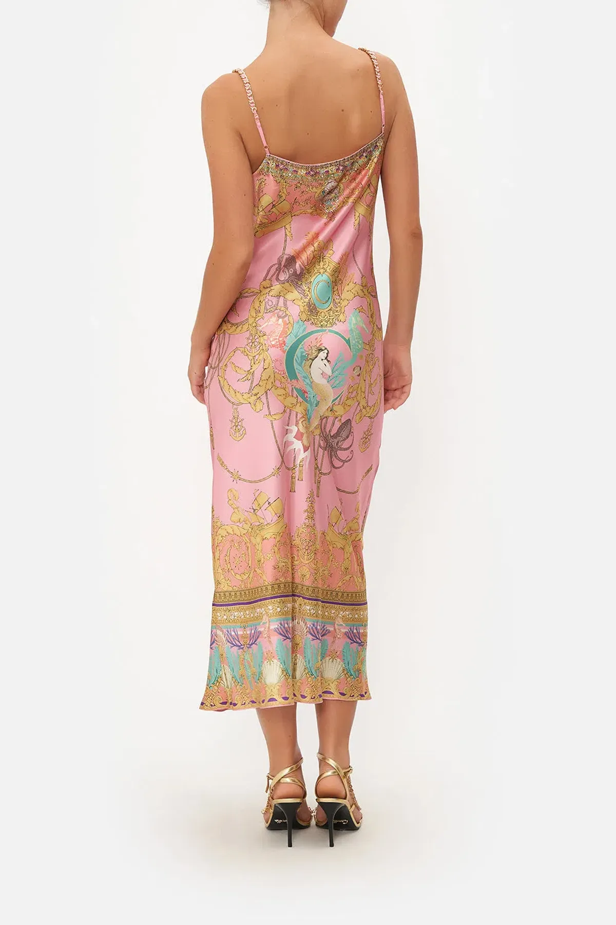 Camilla Mermaid Hotel Slip Dress Print Size XL/Au 16 - Image 4