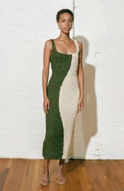 Mara Hoffman Sloan Dress Midi Dress Olive Size L/Au 12 for rent on The Volte - image 1