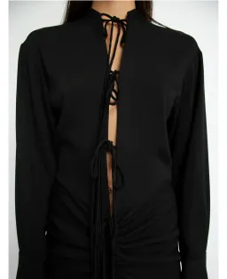 Christopher Esber Bertoia Long Sleeve Dress Black Size 8  for rent on The Volte - image 2