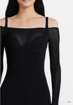 Dion Lee Hosiery Mesh Dress Black Size 10  for rent on The Volte - image 2