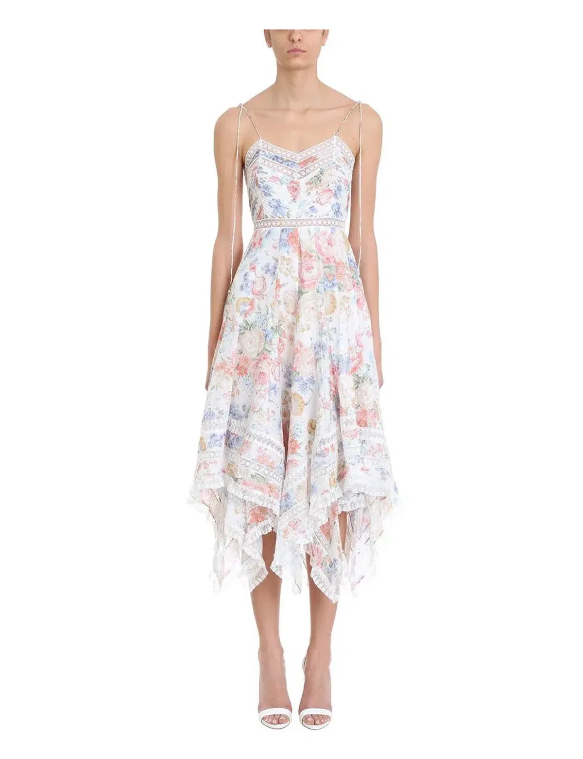 Zimmermann Bowie Pintuck Scarf Dress Floral Size 2/Au 12 - Image 1